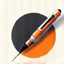 Icona astratta di una penna digitale che disegna