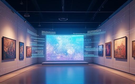 Interfaccia di un tour virtuale di un museo
